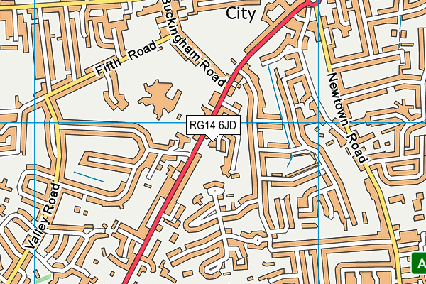 RG14 6JD map - OS VectorMap District (Ordnance Survey)