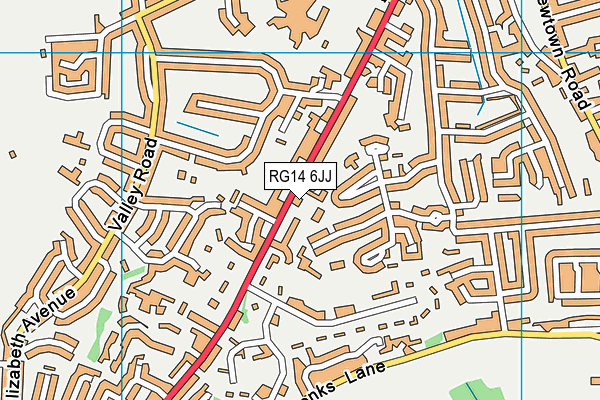 RG14 6JJ map - OS VectorMap District (Ordnance Survey)