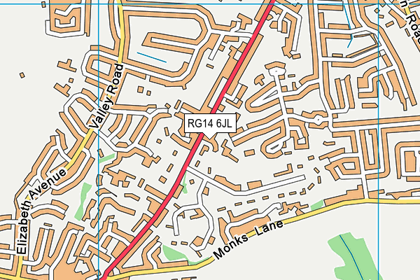 RG14 6JL map - OS VectorMap District (Ordnance Survey)