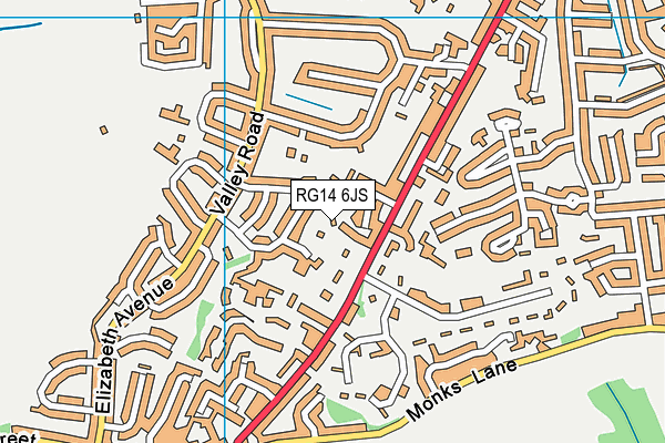 RG14 6JS map - OS VectorMap District (Ordnance Survey)