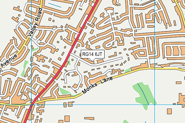 RG14 6JT map - OS VectorMap District (Ordnance Survey)