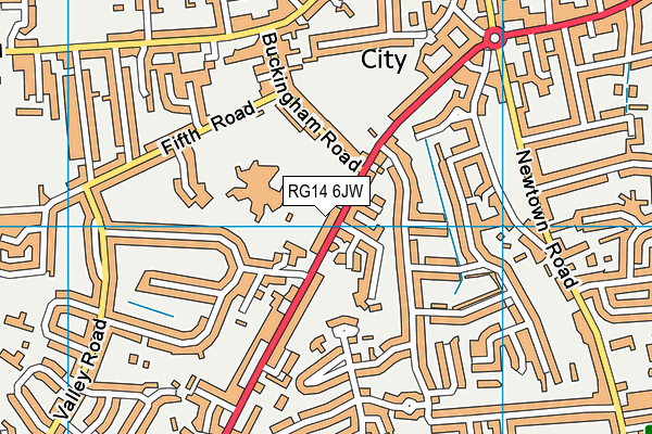 RG14 6JW map - OS VectorMap District (Ordnance Survey)