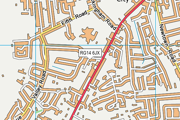 RG14 6JX map - OS VectorMap District (Ordnance Survey)