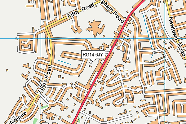 RG14 6JY map - OS VectorMap District (Ordnance Survey)