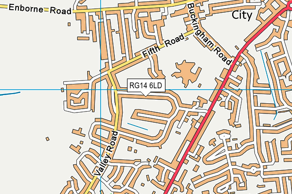RG14 6LD map - OS VectorMap District (Ordnance Survey)