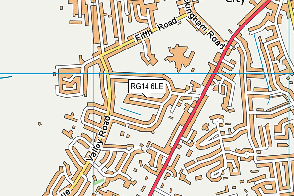 RG14 6LE map - OS VectorMap District (Ordnance Survey)