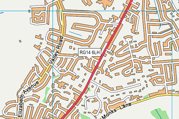 RG14 6LH map - OS VectorMap District (Ordnance Survey)