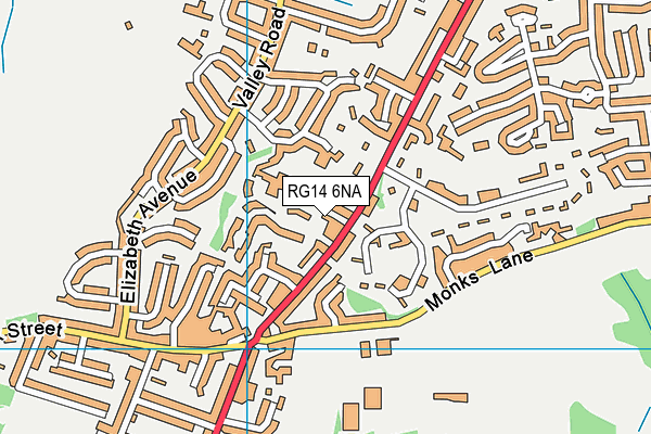 RG14 6NA map - OS VectorMap District (Ordnance Survey)