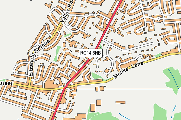 RG14 6NB map - OS VectorMap District (Ordnance Survey)