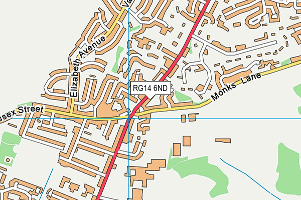 RG14 6ND map - OS VectorMap District (Ordnance Survey)