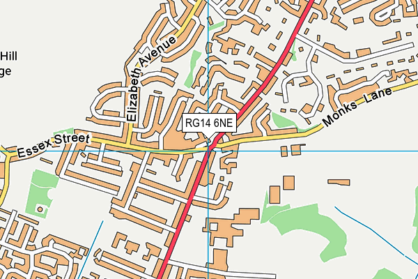 RG14 6NE map - OS VectorMap District (Ordnance Survey)