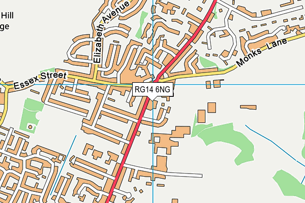 RG14 6NG map - OS VectorMap District (Ordnance Survey)
