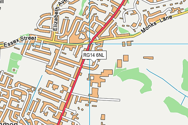 RG14 6NL map - OS VectorMap District (Ordnance Survey)