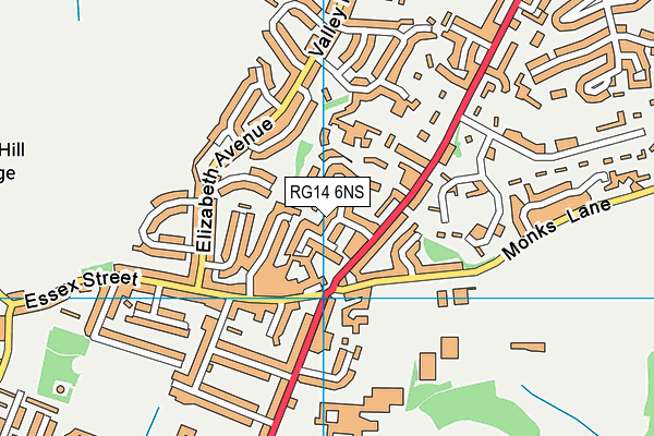 RG14 6NS map - OS VectorMap District (Ordnance Survey)