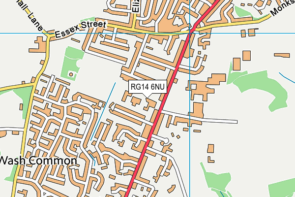 St Georges Centre map (RG14 6NU) - OS VectorMap District (Ordnance Survey)