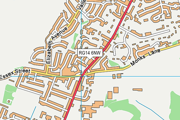 RG14 6NW map - OS VectorMap District (Ordnance Survey)