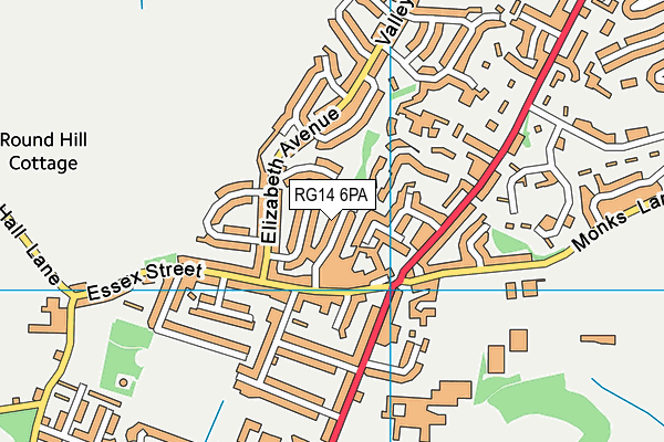 RG14 6PA map - OS VectorMap District (Ordnance Survey)