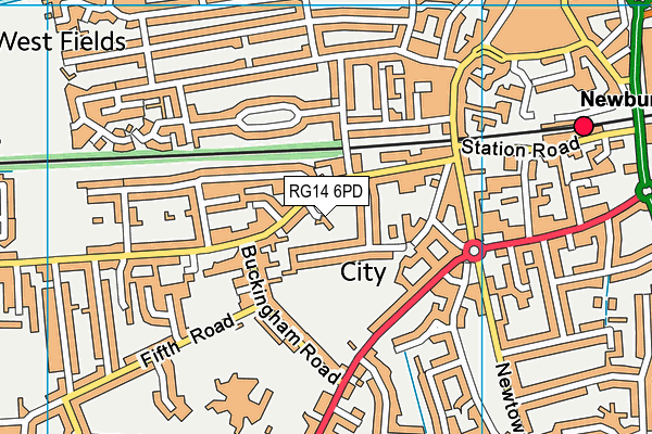 RG14 6PD map - OS VectorMap District (Ordnance Survey)