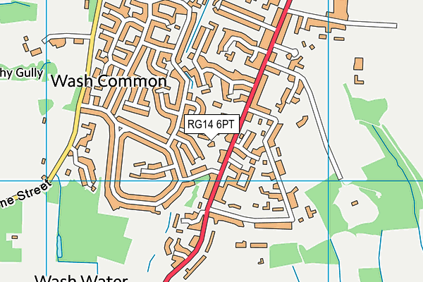 RG14 6PT map - OS VectorMap District (Ordnance Survey)