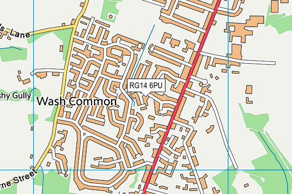 RG14 6PU map - OS VectorMap District (Ordnance Survey)