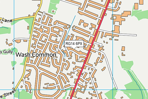 RG14 6PX map - OS VectorMap District (Ordnance Survey)