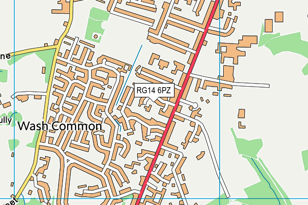 RG14 6PZ map - OS VectorMap District (Ordnance Survey)