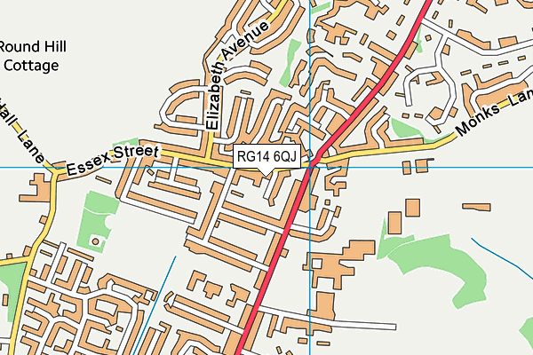 RG14 6QJ map - OS VectorMap District (Ordnance Survey)