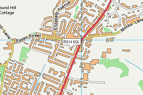 RG14 6QL map - OS VectorMap District (Ordnance Survey)