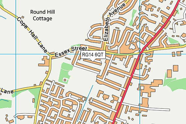 RG14 6QT map - OS VectorMap District (Ordnance Survey)