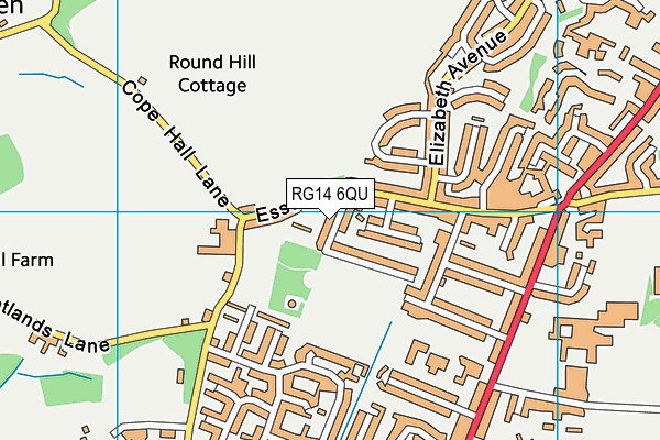 RG14 6QU map - OS VectorMap District (Ordnance Survey)