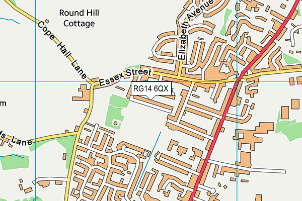 RG14 6QX map - OS VectorMap District (Ordnance Survey)