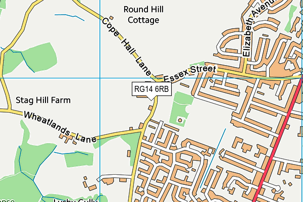 Blossom Field map (RG14 6RB) - OS VectorMap District (Ordnance Survey)