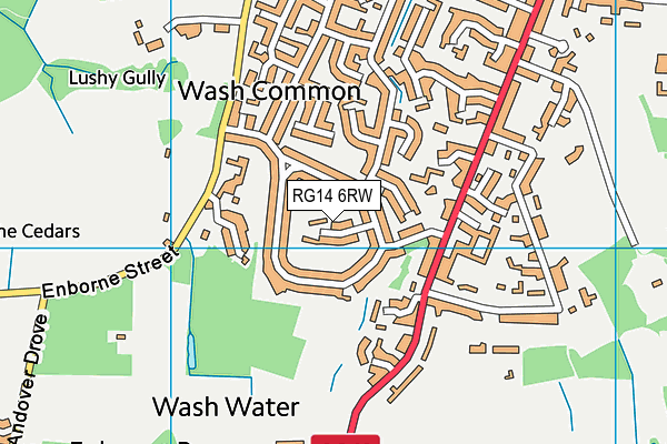 RG14 6RW map - OS VectorMap District (Ordnance Survey)