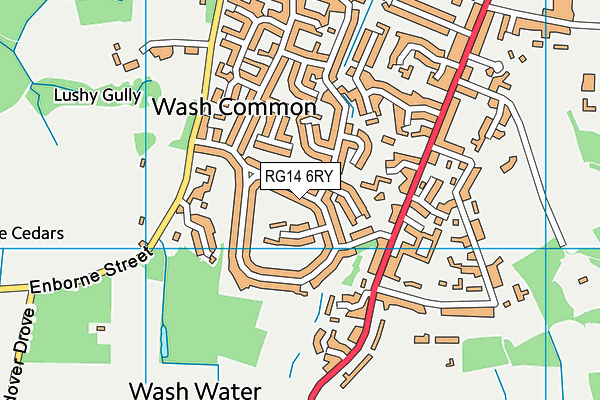 RG14 6RY map - OS VectorMap District (Ordnance Survey)