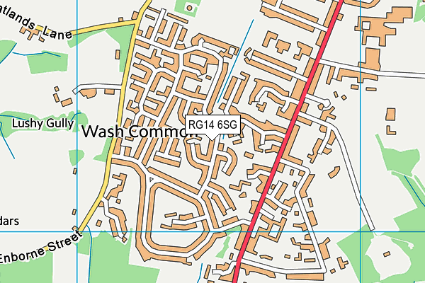 RG14 6SG map - OS VectorMap District (Ordnance Survey)