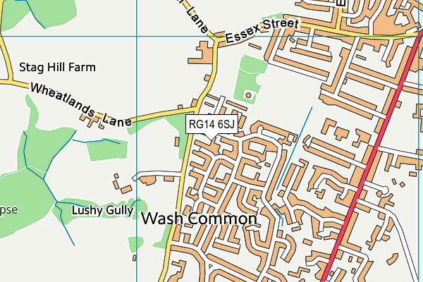 RG14 6SJ map - OS VectorMap District (Ordnance Survey)
