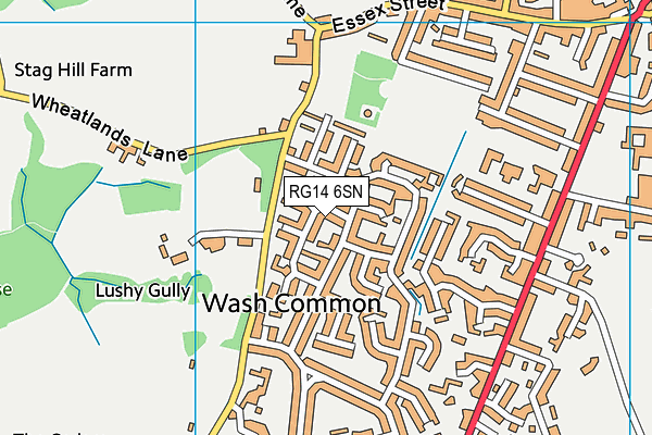 RG14 6SN map - OS VectorMap District (Ordnance Survey)