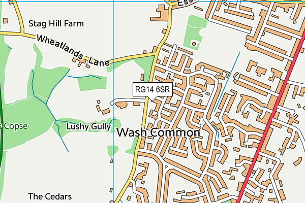 RG14 6SR map - OS VectorMap District (Ordnance Survey)