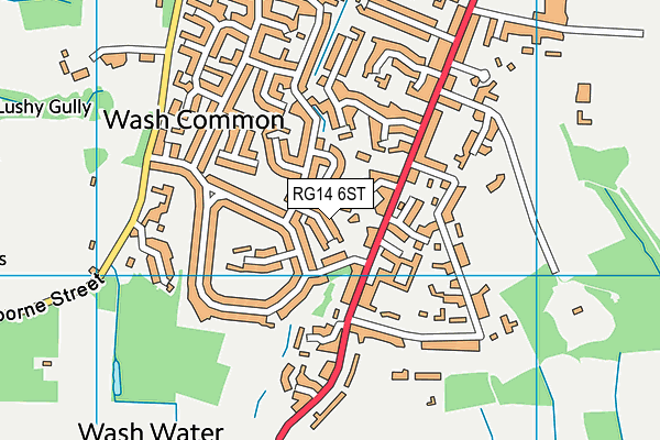 RG14 6ST map - OS VectorMap District (Ordnance Survey)