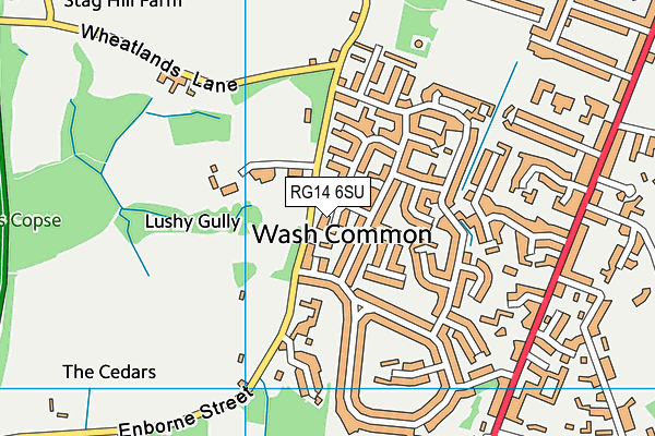 RG14 6SU map - OS VectorMap District (Ordnance Survey)