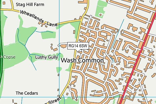 RG14 6SW map - OS VectorMap District (Ordnance Survey)