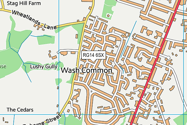 RG14 6SX map - OS VectorMap District (Ordnance Survey)