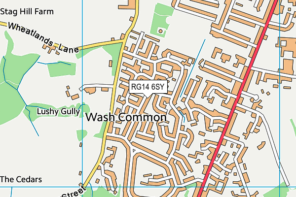 RG14 6SY map - OS VectorMap District (Ordnance Survey)