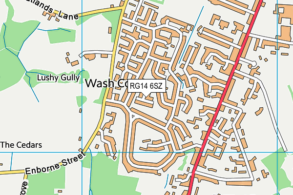 RG14 6SZ map - OS VectorMap District (Ordnance Survey)