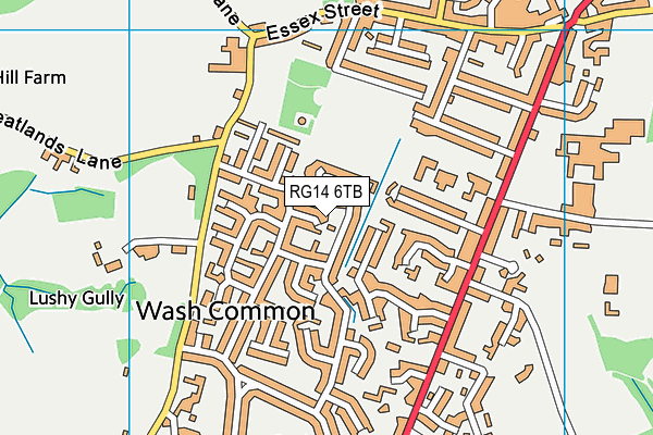 RG14 6TB map - OS VectorMap District (Ordnance Survey)