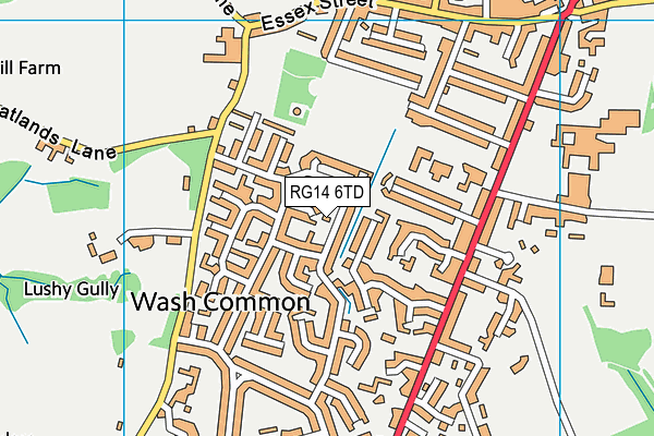 RG14 6TD map - OS VectorMap District (Ordnance Survey)