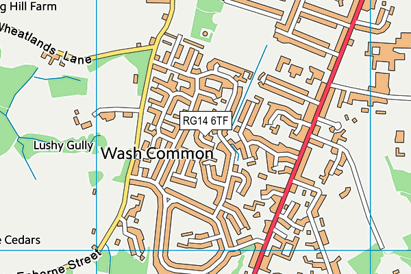 RG14 6TF map - OS VectorMap District (Ordnance Survey)