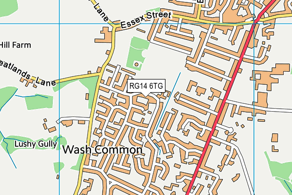 RG14 6TG map - OS VectorMap District (Ordnance Survey)