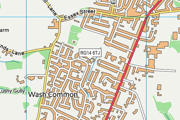 RG14 6TJ map - OS VectorMap District (Ordnance Survey)