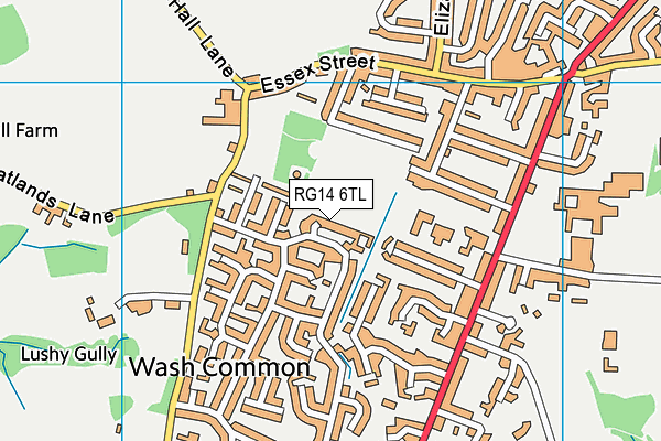 RG14 6TL map - OS VectorMap District (Ordnance Survey)